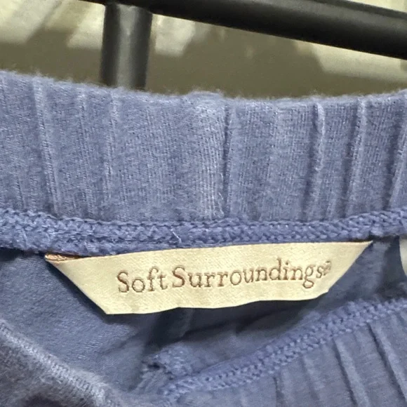Soft Surroundings Slate Blue Pants with Button Details - Picture 2 of 8